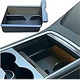 JVMA Center Console Organizer Tray for Tesla Model Y 2025 2024-2022 and Model 3 2021-2023 Accessories with Backlight Transparent Smooth Slide 3 Carbon Edition Upgrade