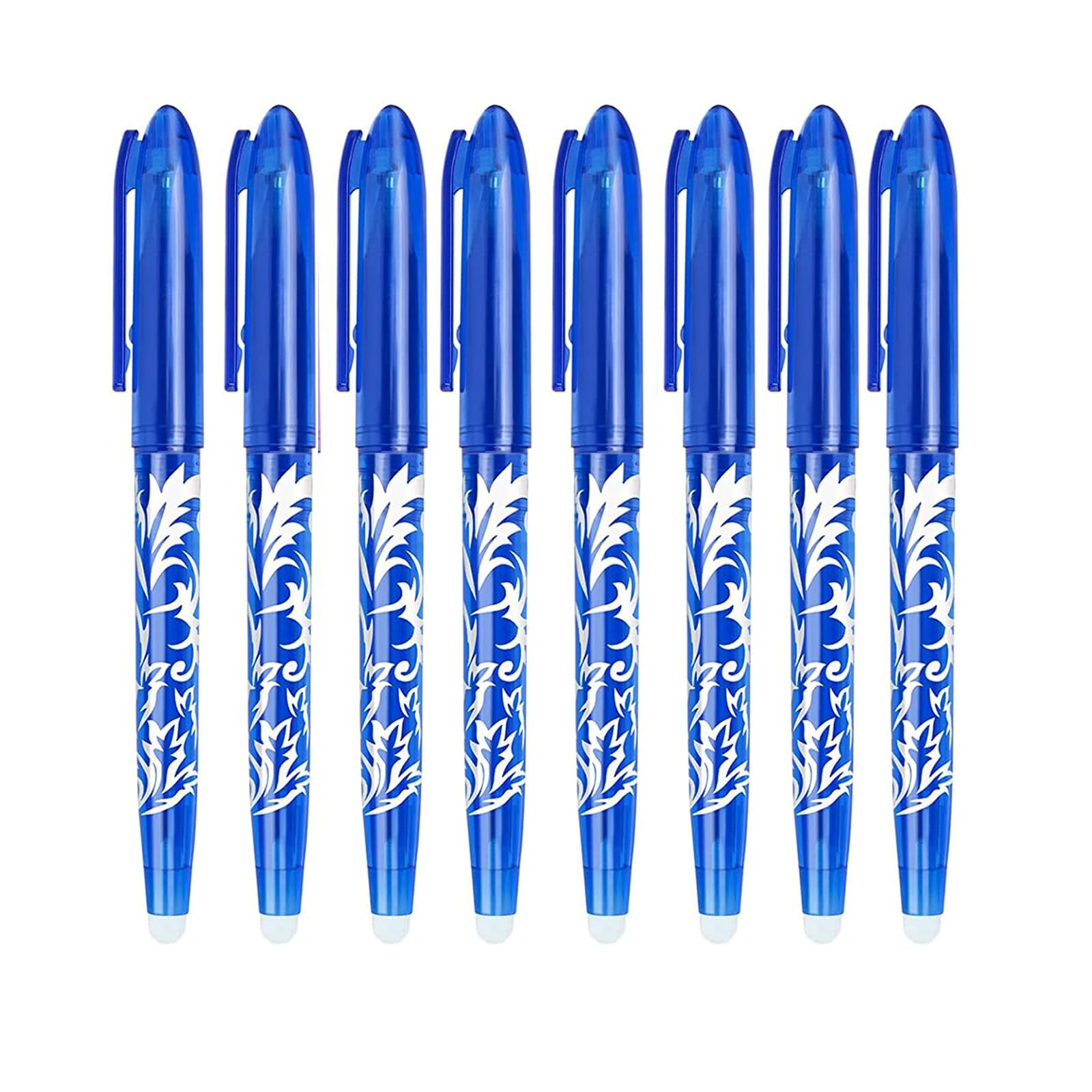 DOETYD Erasable Pens Blue Erasable Gel Pens with Eraser 0.5mm Tip Rub Out for School Office Adults