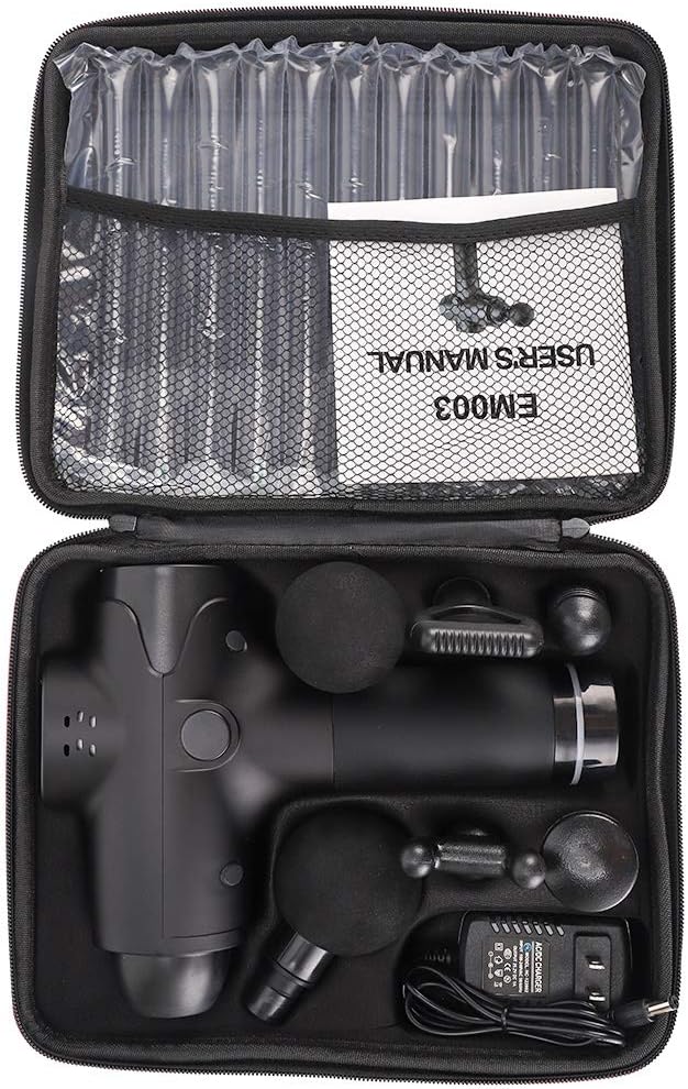 Massage Gun Deep Tissue Percussion 20 Speed Handheld Electric Body Massage Device for Neck, Back & Muscle Deep Relaxation with Sports Drill Portable Super Quiet Brushless Motor: Health & Personal Care