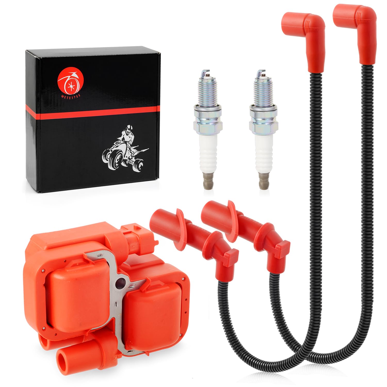 Photo 1 of ***READ CLERK NOTES*** Ignition coil & Spark plug & Cap w/Wire for Polaris Sportsman Ranger 700 800 2005-2016 RZR 4 S 800 2008 2009 2010