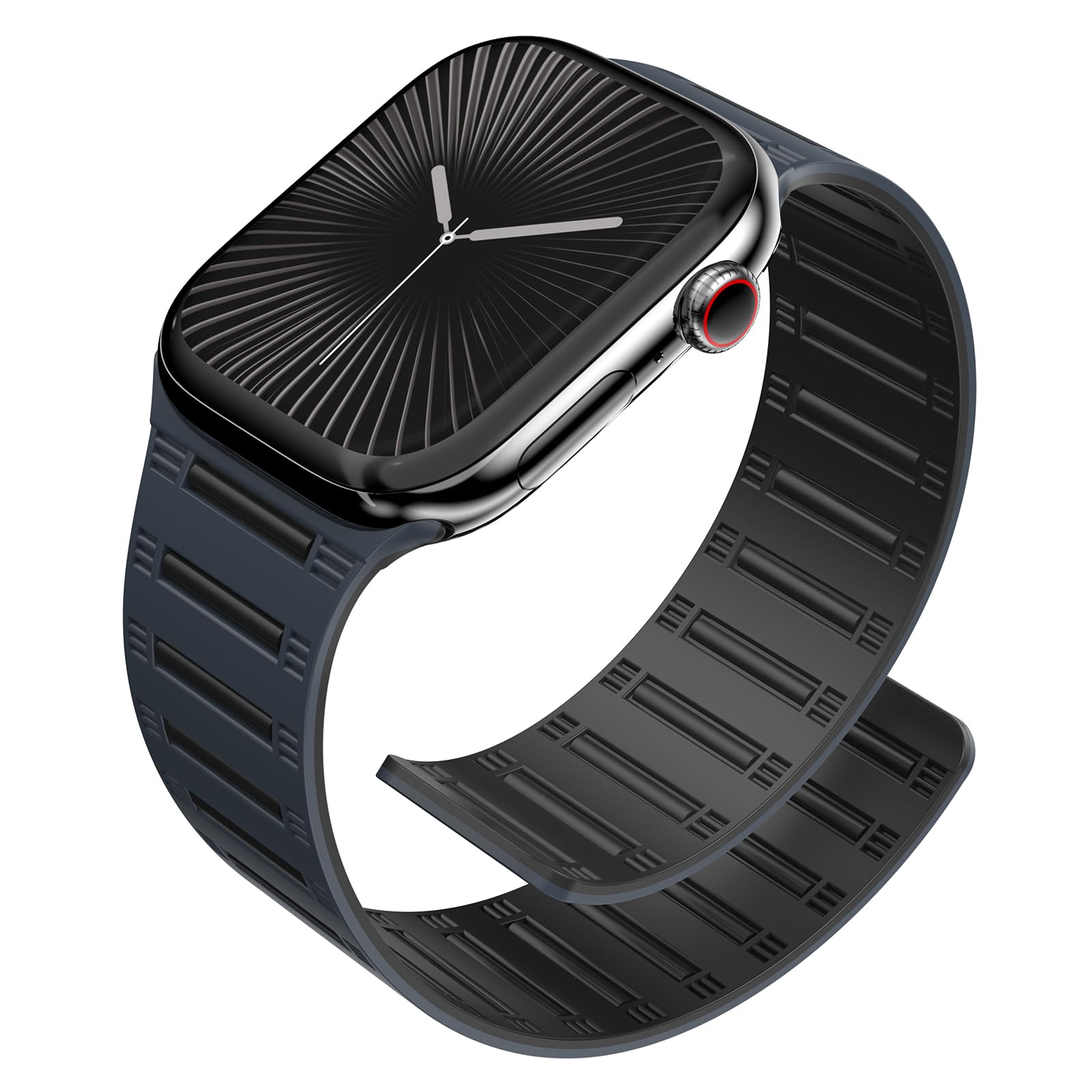 EVIE BAND Magnetic Watch band Compatible with Apple Watch for Men Women 44mm 45mm 46mm 49mm 42mm 41mm 40mm 38mm, Silicone Sport Strong Strap for iWatch Series 11 Ultra 3 Ultra 2 Se 10 9 8 7 6 5 4 1