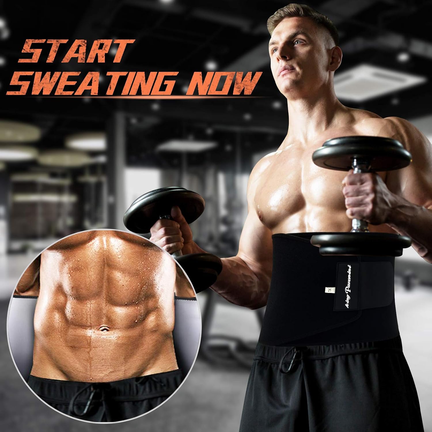 Waist Trimmer for Women & Mens Waist Trainer Sweat Belt Plus Size, Upgraded: Clothing