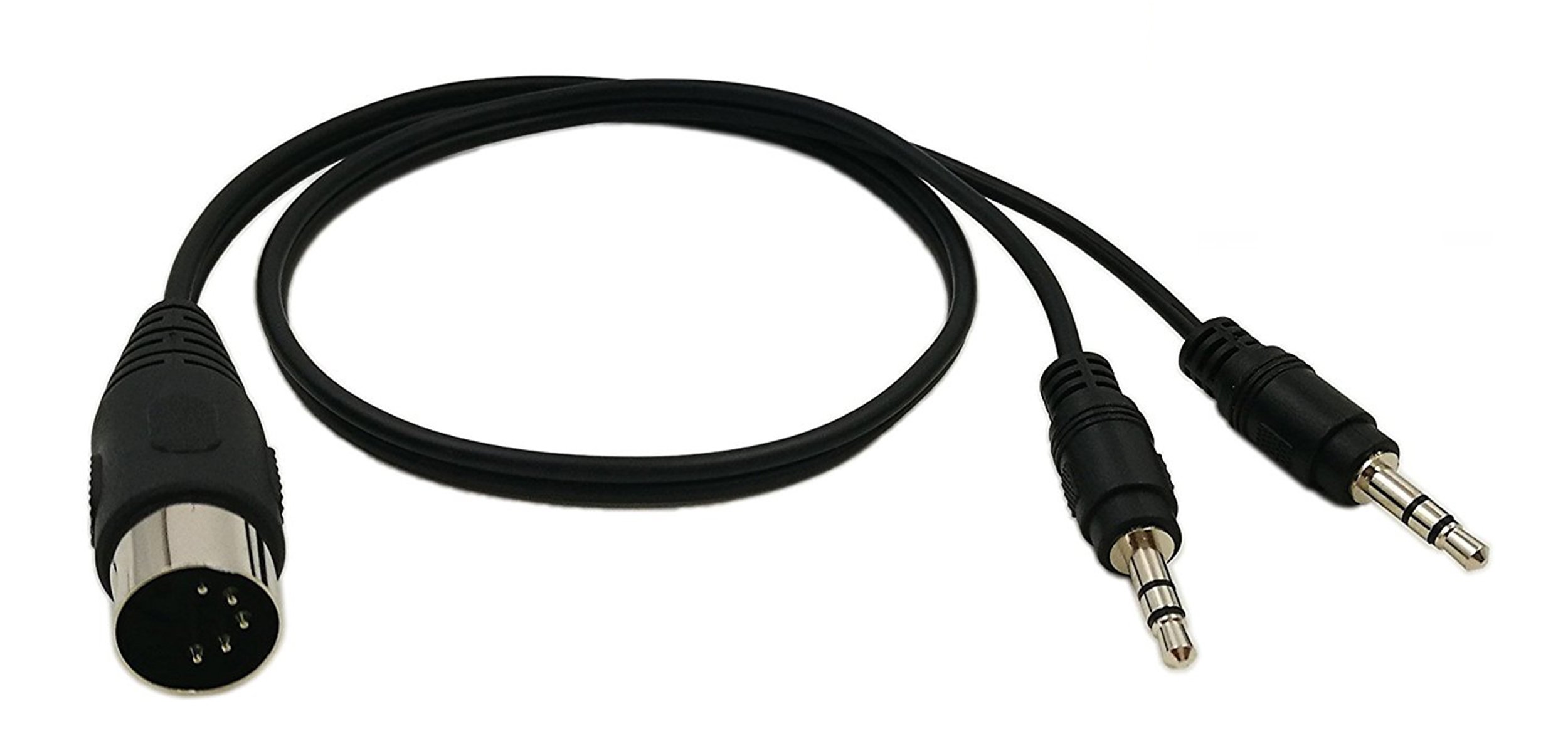 zdyCGTime 5-Pin DIN to Dual 3.5mm(1/8in) TRS Stereo Male Audio Cable Professional Premium Audio Adapter,Ideal for connecting any other type stereo equipment with Din 5.<0.5M>