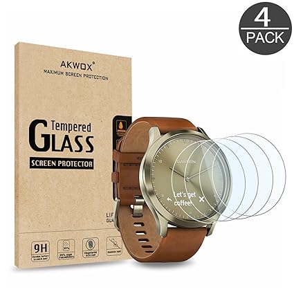 AKWOX [4 Unidades] Protector de Pantalla para Garmin Vivomove HR ...