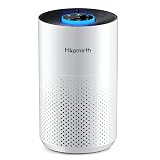 Hopmirth Upgraded Air Purifiers for Bedroom & Home with H14 True HEPA Filter, Covers Up to 1280ft², 360° Air Intake, Quiet Pet Air Purifier, Fragrance & Timer, Removes Smoke,Pet Dander & Pollen,White