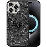 DAIZAG Case for iPhone 15 Pro Max, [Durable Shockproof Protective Magnetic Cover] [Compatible with MagSafe],Luna Moth Gothic