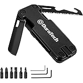DuraTech 16-in-1 Multitool Knife, Gift for Men, Compact EDC Pocket Tool with Blade, Magnetic Bit Holder, 6 S2 Screwdriver Bits, Bottle Opener & Rope Cutter – Ideal for Camping, Hiking, Survival