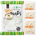 Unha's Korean Sliced Oval Rice Cakes, Tteokguk Tteok, 21.16 oz 1 Pack | Chewy pieces for soup, hot pot, ramen, stir fry, rabo