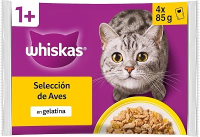 Comida Húmeda para Gatos Adultos Selección Aves en Gelatina (13x 4 bolsitas x85g)