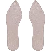 Pigskin Leather Shoe Insoles for Women, Self-Adhesive Barefoot Shoe Inserts for High Heels, Dress Shoes Sandals Flats and Boots, Sockless Shoe Liners Anti-Slip and Ultra-Absorbent, 1 Pair