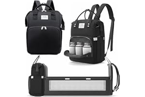 X W EI UNION Diaper Baby Bag Backpack with Changing Station Changing Pad Baby Nursing Bag Baby Shower Tote Baby Bottle Bag Waterproof Large Capacity,Baby Registry Search,Newborn Essentials