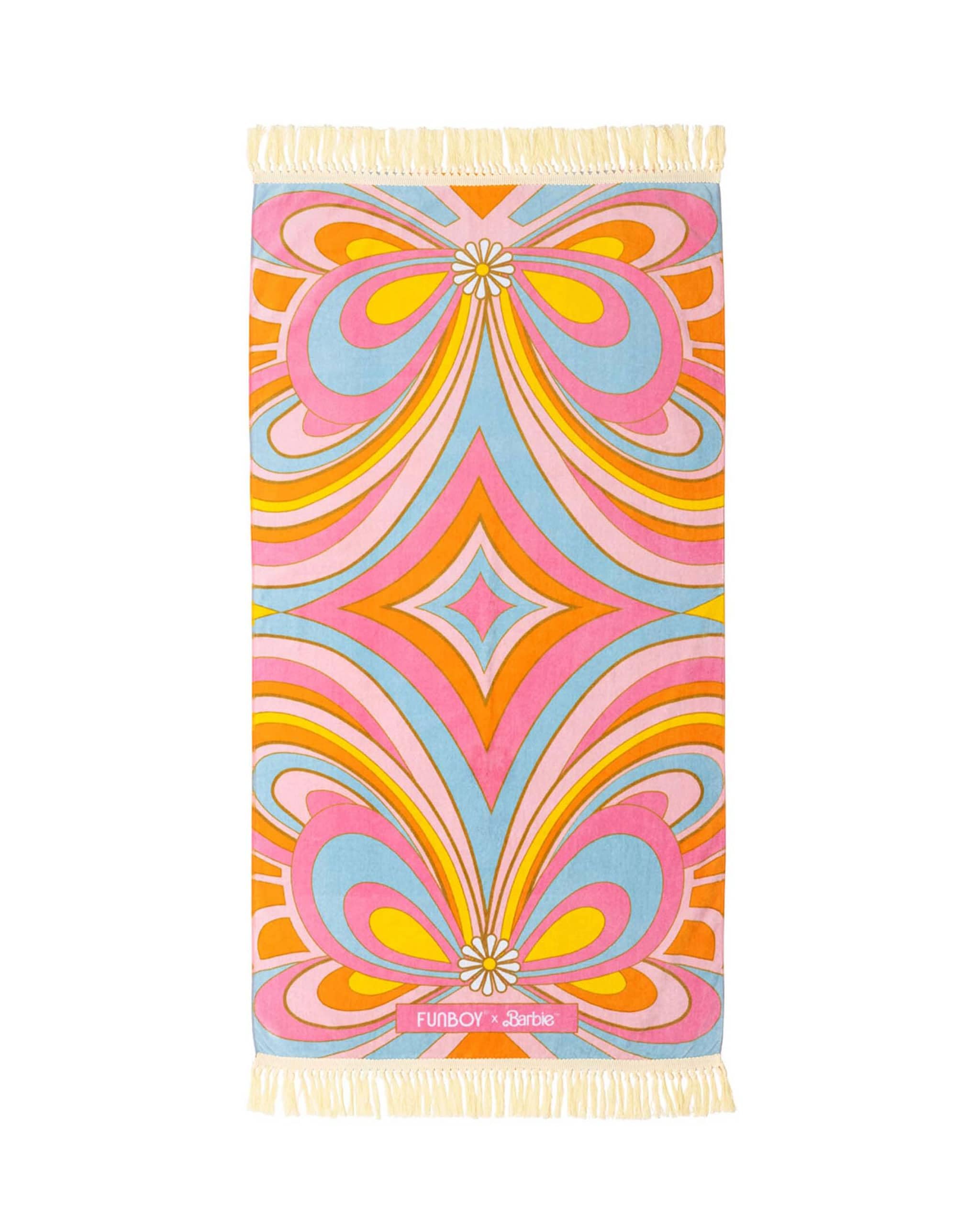 FUNBOY & Malibu Barbie Luxury Dream Oversized Beach Towel, Perfect For A Summer Pool Party