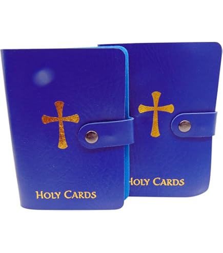 Amazon.com: Holy Card Holder Set 20 Sleeves Per Booklet with Saint Michael Prayer  Card : Office Products
