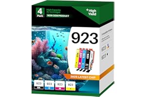 (with Chip) 923e 923 Compatible Ink Cartridges Replacement for HP 923 923XL Ink Cartridges Work with OfficeJet Pro 8120 8123 