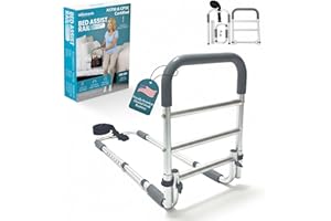 NEDA BRANDS NEDA Adjustable Bed Rails for Elderly Adults – Medical Bed Assist Handle, Safety Support Rail for Seniors, Bedside Rail for All Bed Sizes ASTM F3186-17 & 16 CFR 1270 CPSC Certified
