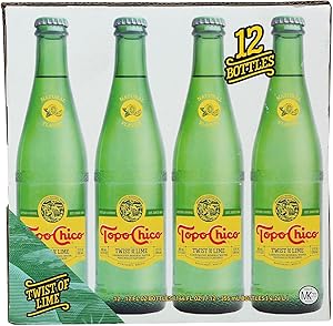 Topo Chico, Water Sparkling Mineral Lime, 12 Fl Oz, 12 Pack