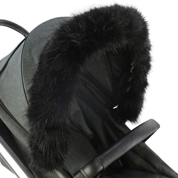 Pram Fur Hood Trim Attachment for Pushchair Compatible with Kiddicare