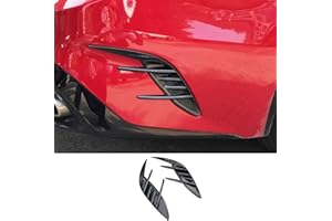 JUIVEEL Front Bumper Side Vent Grill Trim Cover Fog Light Lamp Side Cover Fender Trim Rear Bumper Side Vent Covers Compatible with Kia Stinger 2018-2023 Accessories (Carbon Fiber Style, Rear)