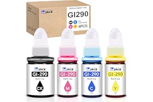 Printers Jack Compatible Canon GI290 GI-290 Refill Ink Bottle Kit for Canon PIXMA G4210 G3200 G4200 G2200 G1200 Megatank Printers