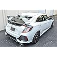 Replacement for 2016-2021 Honda Civic Hatchback FK4 FK7 | JDM Type-R Style Rear Trunk Lid Wing Spoiler (ABS Plastic - Primer Black)