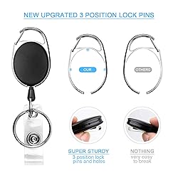 Teskyer 5 Pack Badge Holders, Retractable Badge