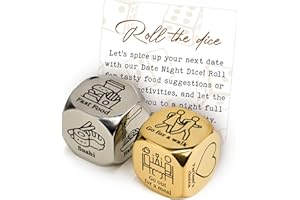 PAWZITY 2Pcs Dice - Date Decision for Couples - Valentines Gifts for Her, Him - Valentine Couples Gifts for Him, Her, Boyfriend, Husband, Wife, Girlfriend, Women, Men - Funny Food Decision Dice