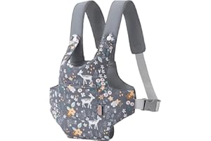 GAGAKU Toy Baby Carrier for Dolls Doll Accessory Stuffed Animal Carrier for Kids with Adjustable Straps - Gray - Deer