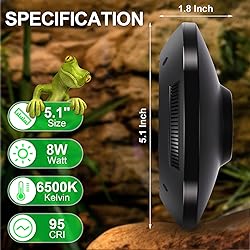LED UVB Light for Reptiles, 8W UVA UVB Lamp