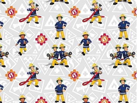 Baumwolljersey Feuerwehrmann Sam 2, Meterware ab 0,5 m/Top-Qualität/Öko-Tex 100 / Stoffe Hemmers Exklusiv