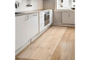 OstepDecor Clear Runner Rug for Hallway, 24 x 72 Inch Clear Floor Protector, Waterproof Kitchen Standing Floor Mat, Office Chair Mat, Vinyl Indoor Outdoor Entryway Area Rug for Living Room, Kitchen