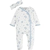 Mud Pie Baby Girls Children's Ditsy White Floral Sleeper
