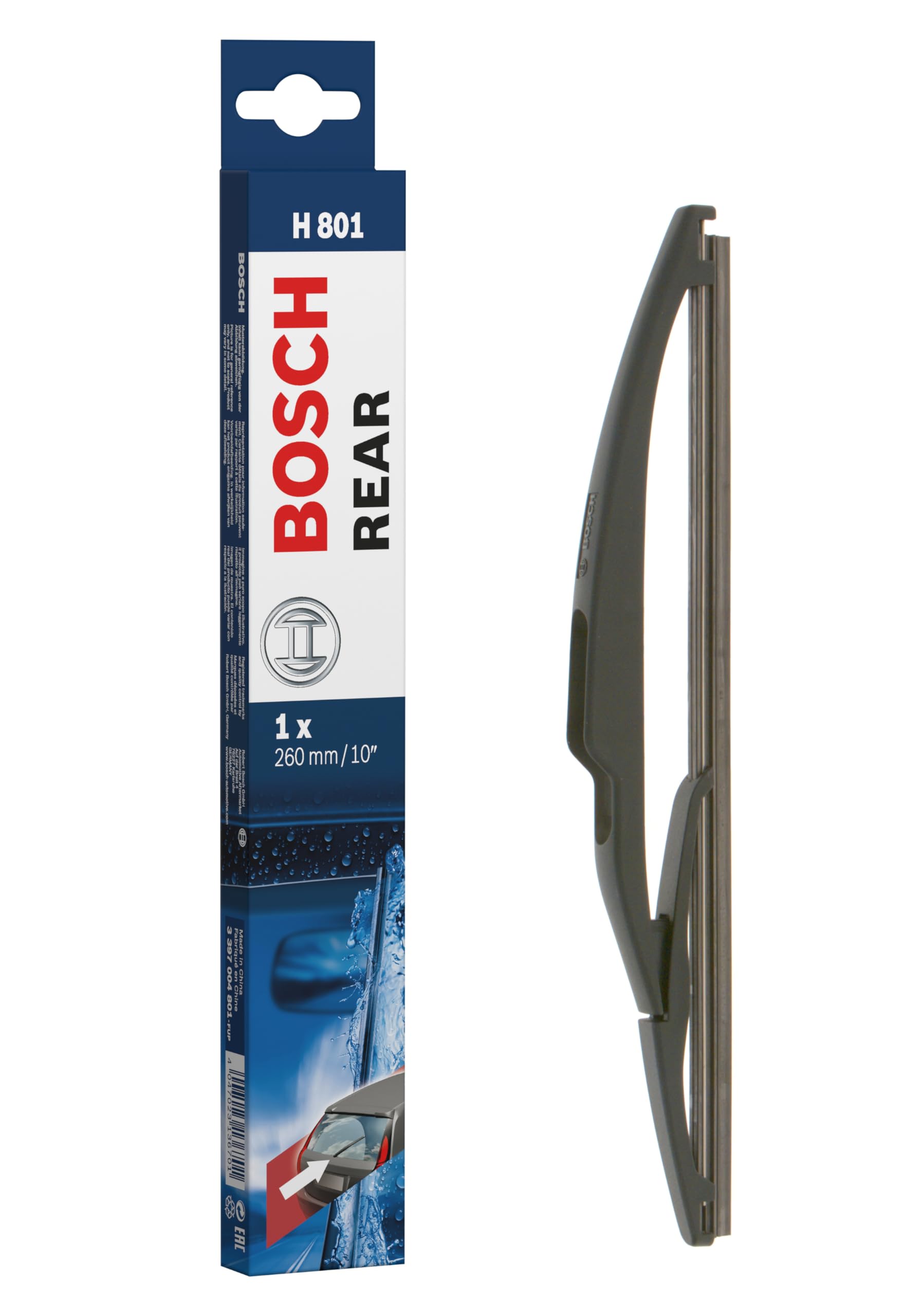 Bosch Wiper Blade Rear H801, Length: 260mm – Rear Wiper Blade