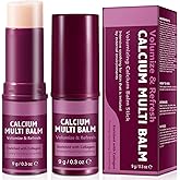 2PCS Calcium Multi Balm Stick, Calcium Volume Multi Balm Stick, Firming,Hydrating & Smoothing Collagen Moisturing Stick for Eyes, Face & Neck