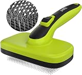 Pecute Slicker Dog Brush Self-Clean 90% Fur Removal Large Upgraded Button