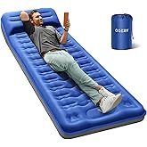 OGERY Sleeping Pad for Camping, 6" Extra-Thick Reinforced Camping Sleeping Pad with Pillows & Built-in Foot Pump, Ultralight Self Inflating Air Mattress Mat for Tent Hiking Essentials Gear