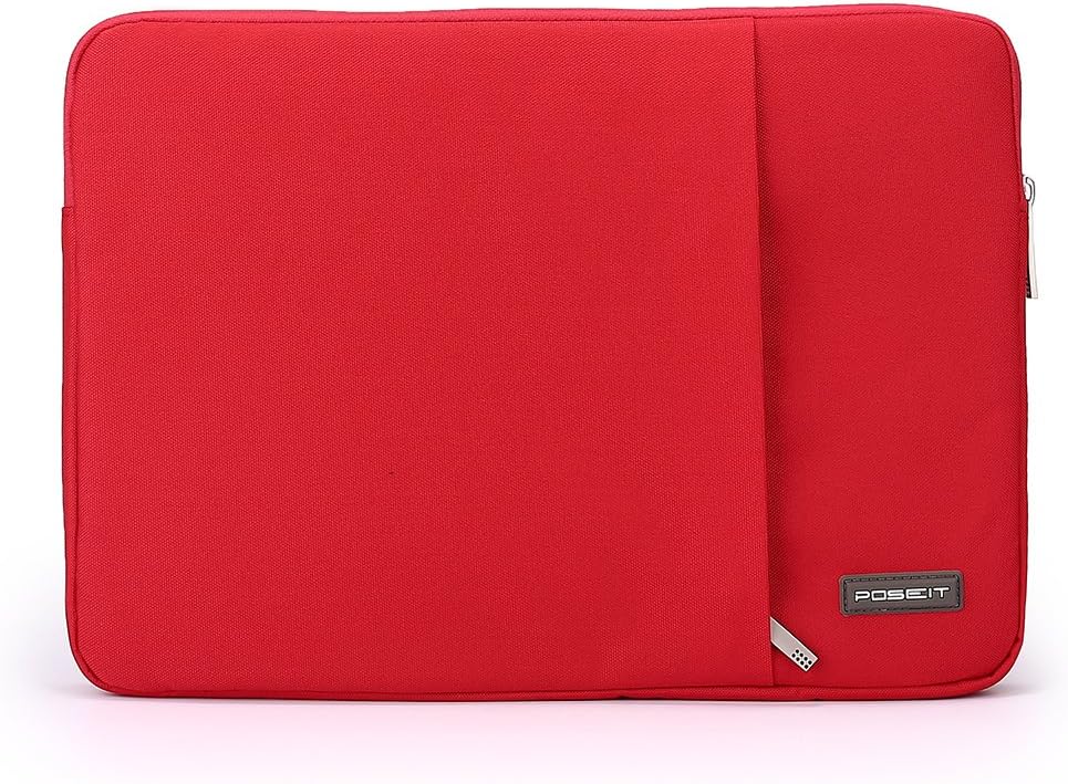 Waterproof & Shockproof Laptop Tablet Notebook Sleeve Case Bag Pouch Cover for MacBook Pro Retina Air 11 12-inch iPad Pro Ultrabook Chromebook 10.6" 11" 11.6" 12.1" inch (Red)