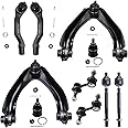 Detroit Axle - Front 10pc Suspension Kit for 1997-2001 Honda CR-V 1998 1999 2000, 2 Upper Control Arms, 2 Lower Ball Joints, 4 Inner & Outer Tie Rods, 2 Sway Bar Links CR-V Replacement