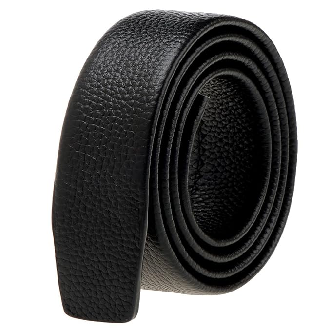 Buy Vbiger Men's 35mm Genuine Leather Belt without Buckle Ratchet Belt