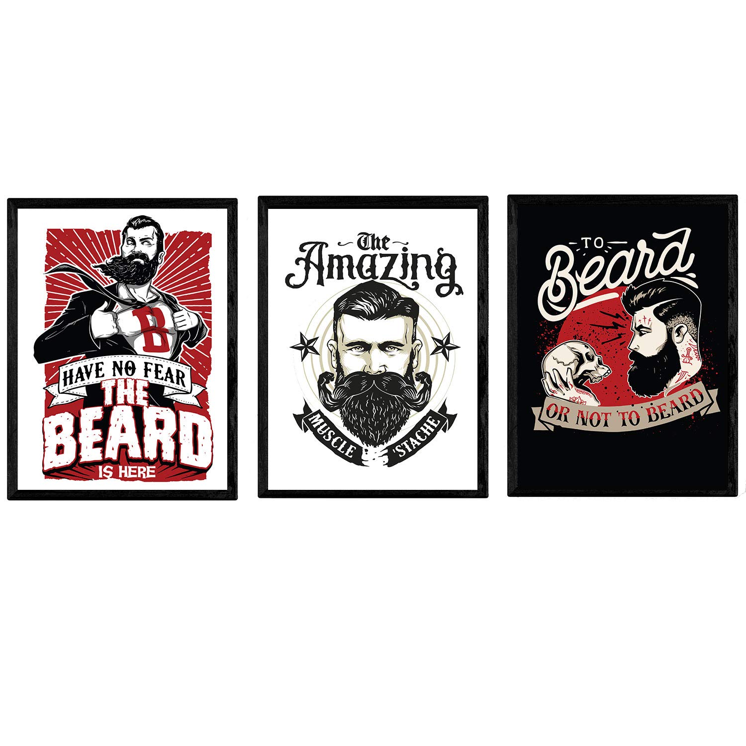 Nacnic Poster always bearded. Design decorative sheet. A4 size โ image 1