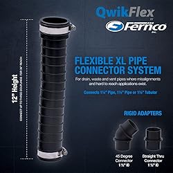 Fernco QwikFlex 24-in. Flexible Pipe Connector Kit