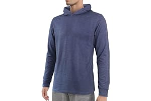 USKOY Mens Casual Hoodies Cotton Hooded Shirts Pullover Sweatshirts Comfy Long Sleeve Fitted