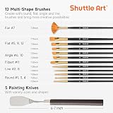 Shuttle Art 65 Pack Acrylic Painting Set with Wooden Tabletop Easel Box view 6