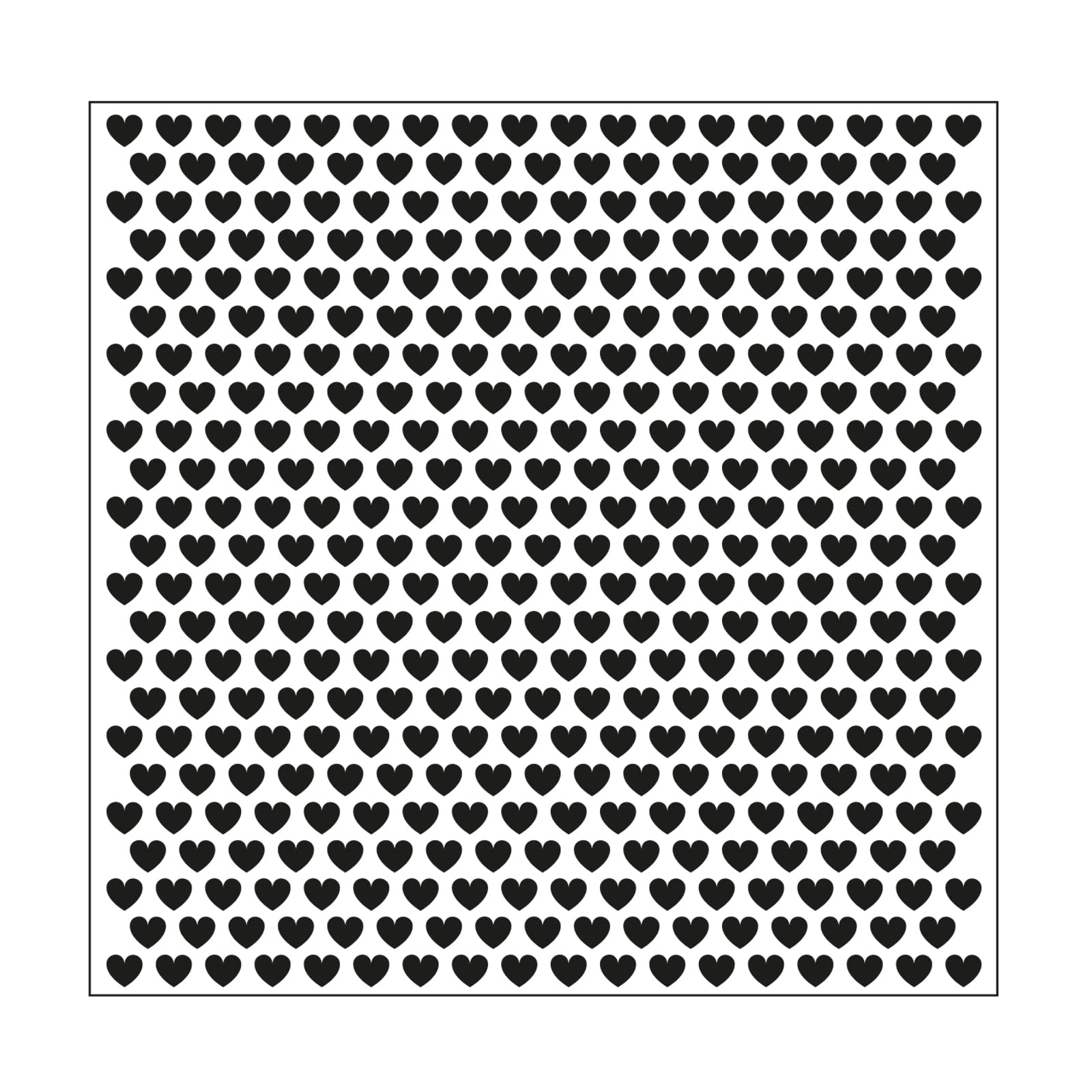 Vaessen Creative Embossing Folder, Small Hearts, for Adding Texture and Dimension to Papercraft Projects, 15 x 15 cm, MV-PS-168