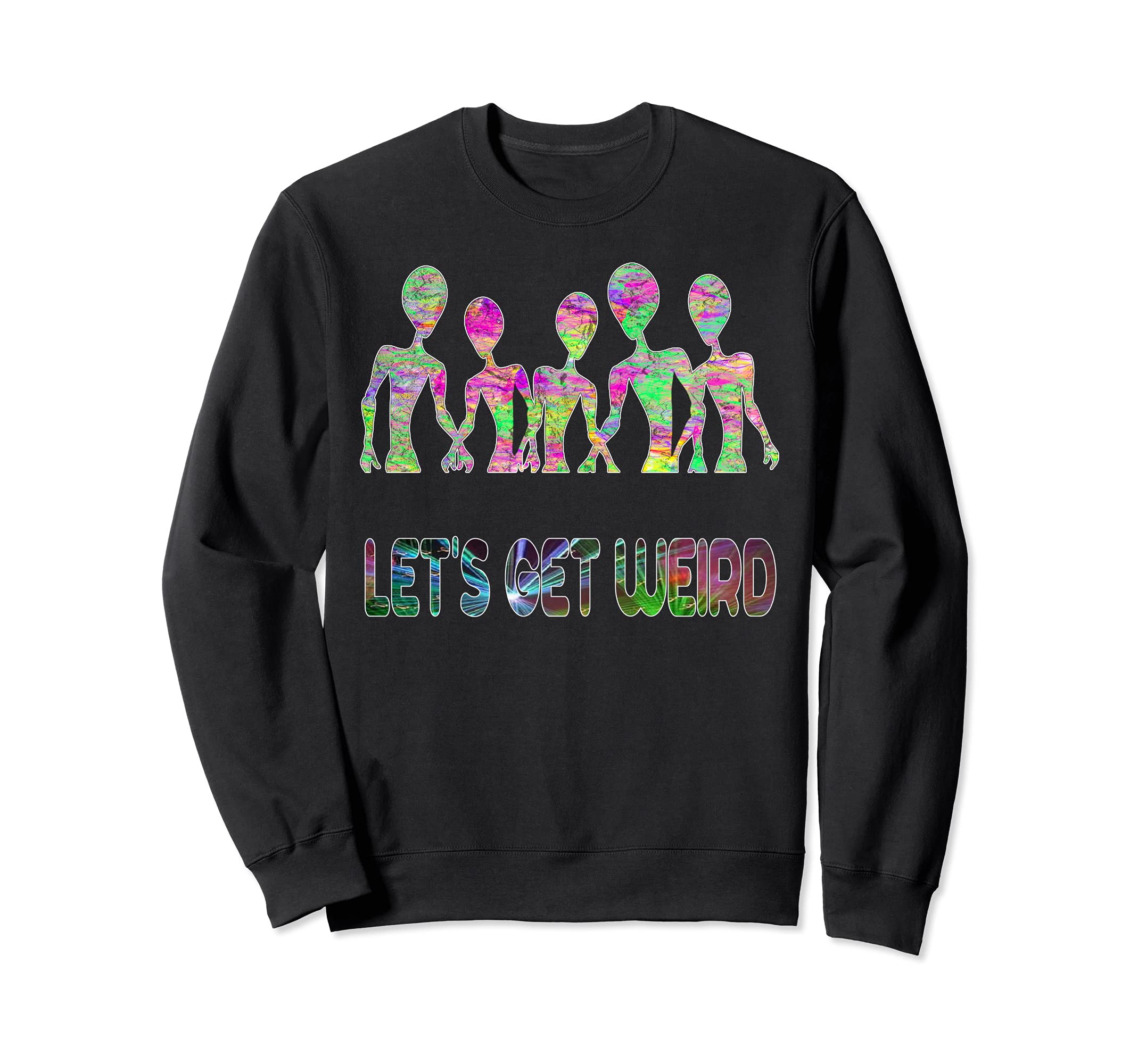 Psychedelic Rave EDM Trippy Techno Psytrance Festival Party Sweatshirt