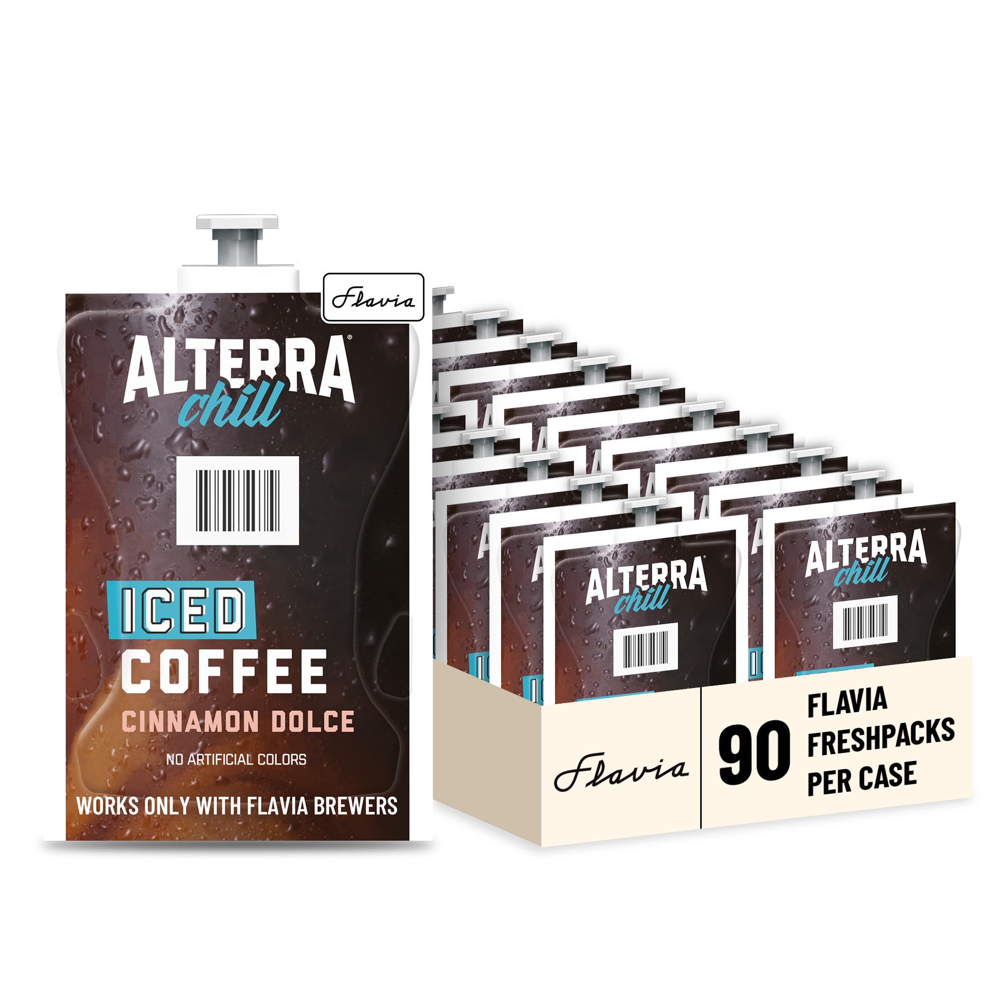 Flavia Alterra Cinnamon Dolce Iced Coffee Freshpacks works only with Flavia Brewers (Case of 90)