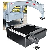 Aupar Patent-Designed Gooseneck Trailer Lock | Secure Your Trailer with Two Lock Positions | Black