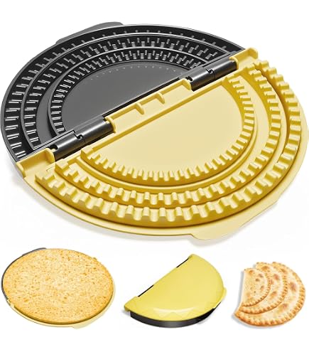 Presse à tortilla 4 en 1 (25,4 cm + 20,3 cm + 15,2 cm + 10 cm) – Faites des tortillas, des boulettes et plus encore avec un outil de qualité alimentaire facile à nettoyer (3 en 1