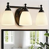 EJIAXIN Vanity Lights for Bathroom, 3-Light Modern Vanity Light Over Mirror Black Bathroom Light Fixture Bedroom Wall Sconces