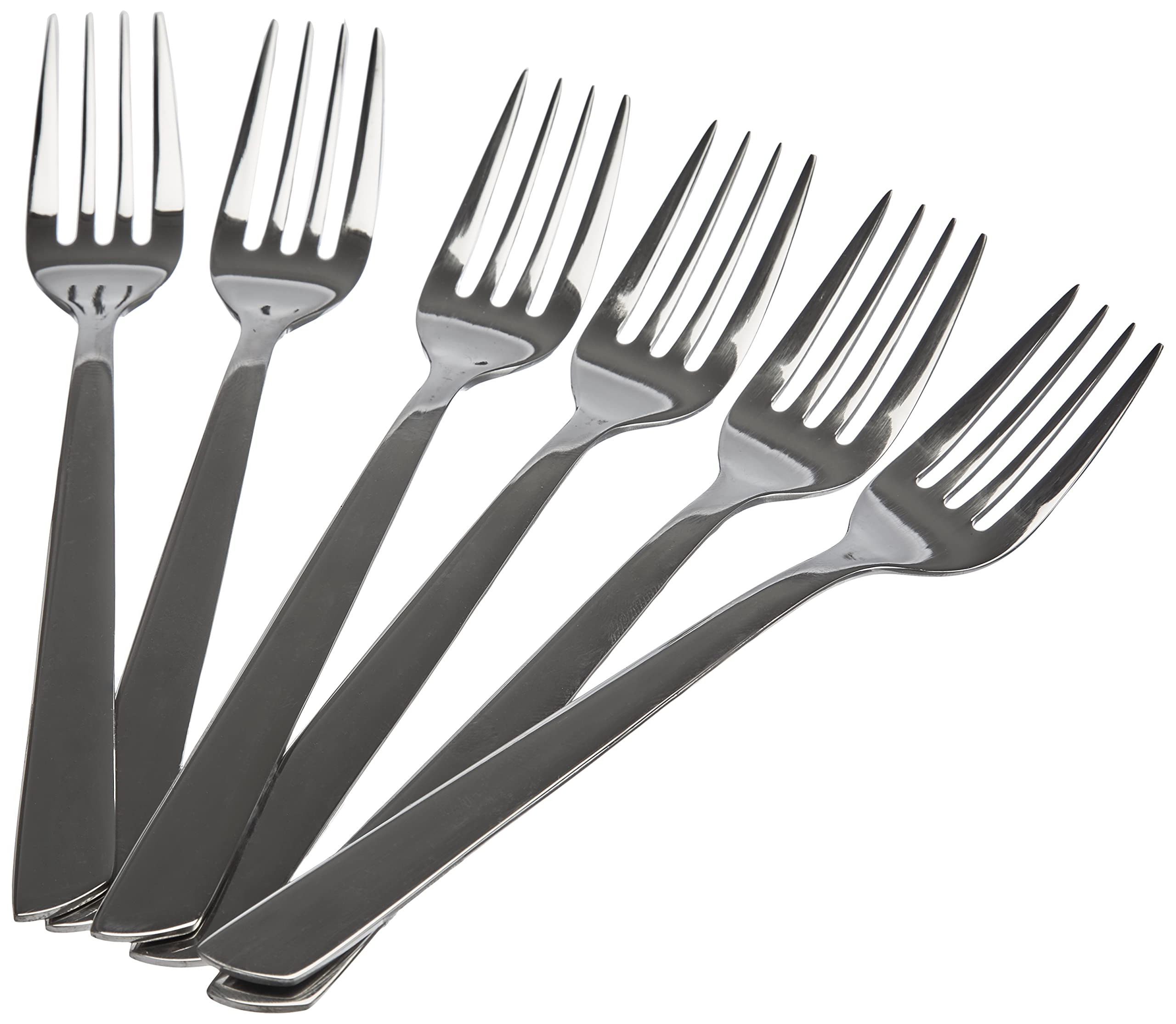 Arcos Series Toscana - Cake Fork Set (6 Forks) - Monoblock of one Piece Stainless Steel 18/10 and 5.5" Silver Color