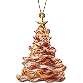 Bacon Foodie Wooden Ornament 2025, Funny Gift Breakfast, Theme BBQ Lover, Tree Christmas Decor for Yard, car, Outdoor or Windows